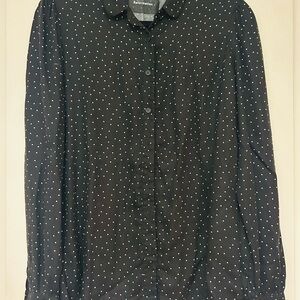 Reformation Gray Polka Dot Top